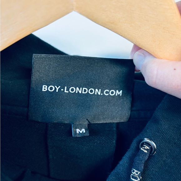Boy London Gold Embroidered Eagle Black Hoodie Medium - Picture 8 of 10